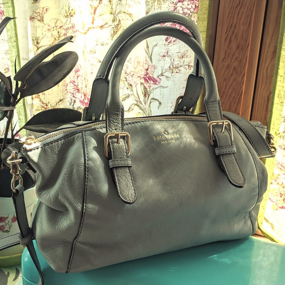 KATE SPADE Wedgewood Blue Leather Satchel